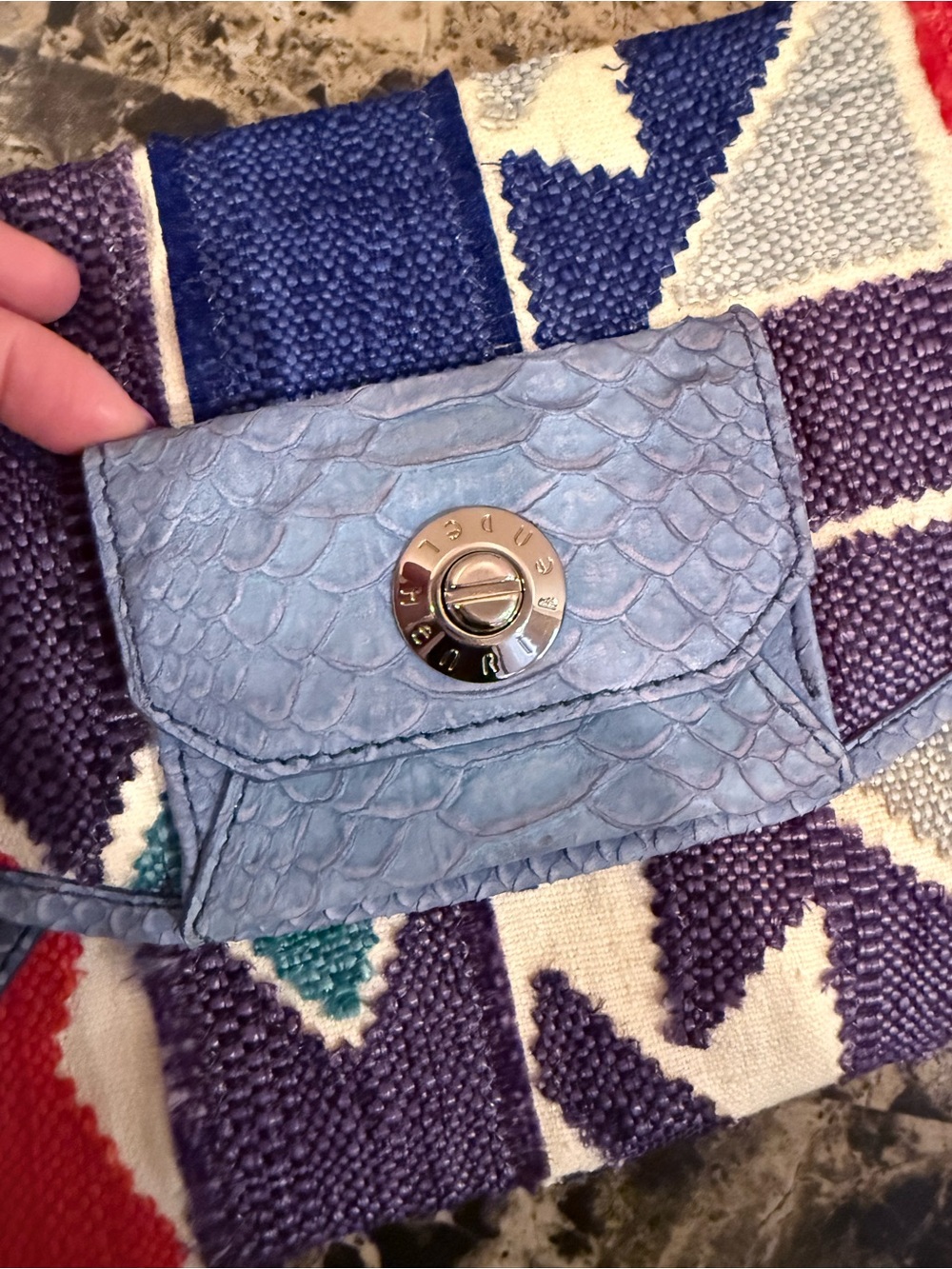 Henri Bendel Geometric Print Clutch RARE - Picture 6 of 16